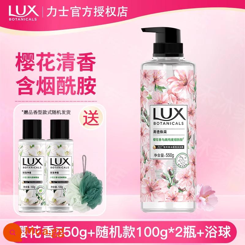 Sữa tắm Lux Freesia Bath Lotion Perfume Type Lasting Fragrance Female Perfume Bath Hàng chính hãng - Nước hoa Sakura 550g + 100g ngẫu nhiên miễn phí*2❤ Làm đẹp da bằng Niacinamide❤