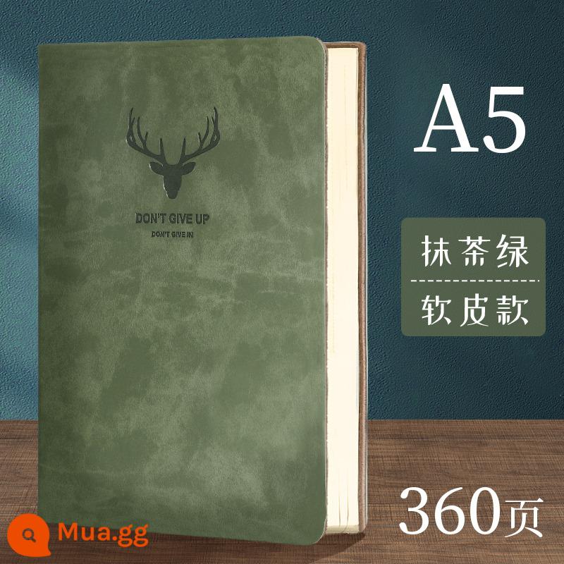 Máy tính xách tay dày a5 văn học cổ điển tinh tế nhật ký đơn giản sinh viên đại học sổ ghi chép văn phòng kinh doanh người b5 cuốn sách dày làm việc cuộc họp notepad logo có thể in tùy chỉnh - A5 Matcha Green (360 trang) sưu tầm và mua hàng sẽ tặng bạn một cây bút