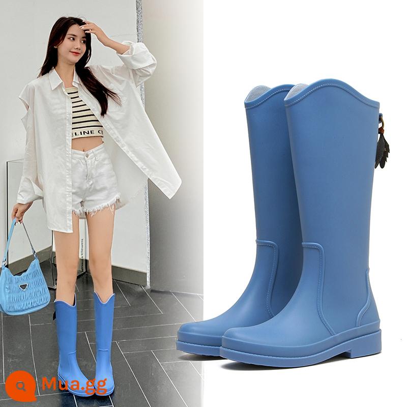 Giày nước cao Yoyo Nữ Giới Nữ An Phong chống nước mới Giày Long Ting Long Feight Weight Soft Boots Boots Giày nhựa - Màu xanh nhạt (ống cao) (size bình thường)