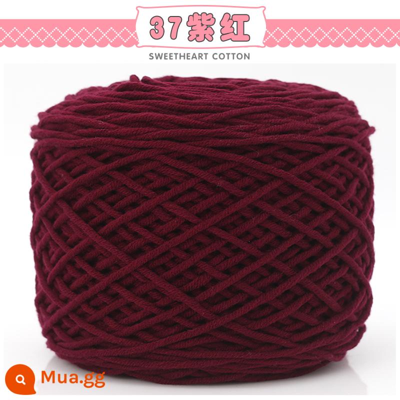 Người Yêu Của Cotton Len 8 Sợi Sữa Bông Len Bóng Dày Vừa Thảm Dệt Tay Sợi Nhung Đặc Biệt khăn Sợi Chỉ - Tím 37