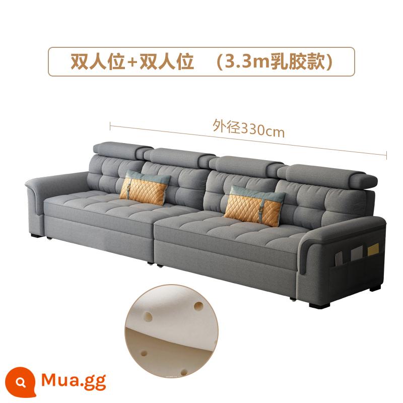 Sofa giường đa năng gấp gọn căn hộ nhỏ phòng khách đa năng công nghệ lưu trữ vải lưới đỏ phong cách mới 2021 - 3,3 mét [mẫu cao su thân thiện với môi trường được nâng cấp] đôi thẳng + đôi