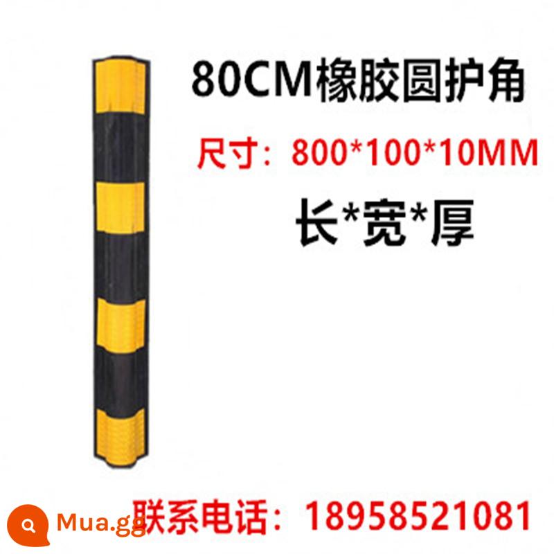 Cao su phản quang bảo vệ góc nhà để xe ngầm Dải chống va chạm 1,2 mét bảo vệ góc công trường bảo vệ góc cầu thang cột bảo vệ góc bên phải - Vòng cung bạc cao cấp 800*100*