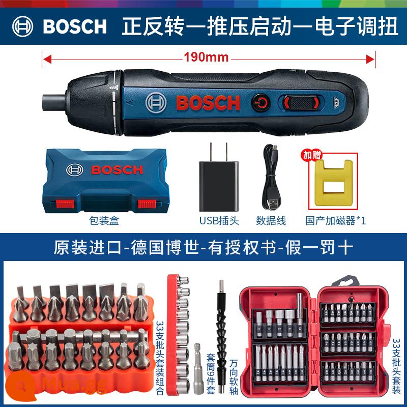 Máy Vặn Vít Điện Bosch Máy Vặn Vít Mini Bosch GO Máy Vặn Vít Pin Lithium 3.6V Dụng Cụ Điện Dr. - Thế hệ GO2 + bộ mũi khoan 37 chi tiết + trục linh hoạt