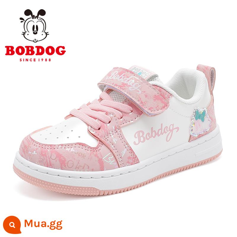 Bobbean Giày Trẻ Em Giày Cotton Trẻ Em Mùa Đông Plus Nhung Giày Thể Thao 2022 Bé Gái Mới Giày Mùa Đông Làm Dày Giày Sneaker Bé Gái - 31079 trắng/hồng nhạt