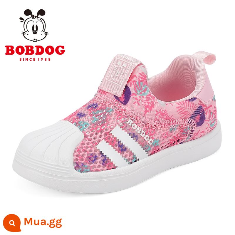 Giày Trẻ Em Bobbean Giày Bé Gái 2023 Mùa Xuân Và Mùa Thu Mới Giày Trẻ Em Giày Bé Gái Trẻ Em Giày Sneakers - 12108 Carmine (mạng đơn)