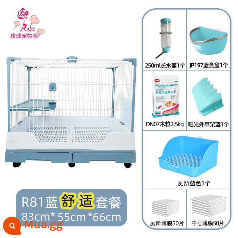 Lồng thỏ Dayang R81 ngăn kéo đôi chống lại con thỏ Năng hộ gia đình LỚN RABBIT LITCH Lợn tự động lồng phân Cage - Gói Tiện nghi Xanh Ngọc lục bảo 81