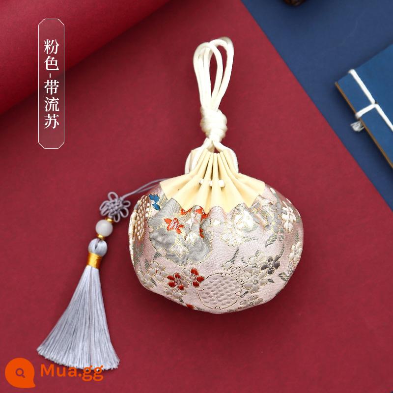 Gói lễ hội thuyền rồng Gói ví Hanfu phong cách Trung Quốc trang trí túi rỗng phong cách cổ xưa dây dài di động in gói đuổi muỗi - Tangyun hồng (tua rua) K-06