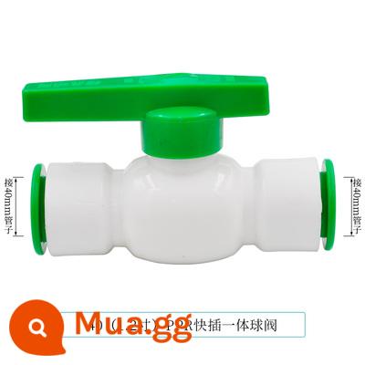 Đầu nối nhanh PPR 4 điểm 20 phụ kiện đường ống nước PE hàn kín hai đầu nối nhanh không dùng nhiệt trực tiếp trong dòng - Van bi tích hợp đầu cắm nhanh YS màu nâu nhạt 40