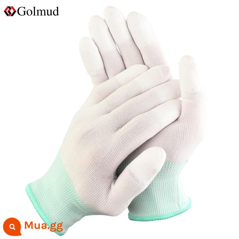 Golmud leo núi ngoài trời nylon đen cotton pha chế găng tay găng tay chống trơn trượt găng tay bảo hộ lao động leo núi cưỡi găng tay - 12 đôi (găng tay sơn màu 507) màu trắng