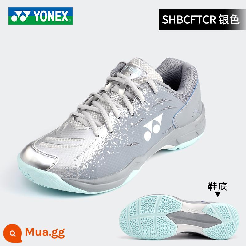 2022 mới YONEX Giày cầu lông Yonex nam nữ giày thể thao chống trượt siêu nhẹ thoáng khí chuyên nghiệp chống trượt - Giày cầu lông nam chuyên nghiệp SHBCFTCR màu xám bạc sáng (kiểu nam) kiểu dáng chuẩn