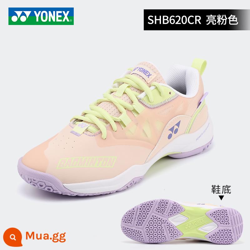 2022 mới YONEX Giày cầu lông Yonex nam nữ giày thể thao chống trượt siêu nhẹ thoáng khí chuyên nghiệp chống trượt - Giày Cầu Lông Chuyên Nghiệp Mới SHB620CR Hồng Sáng (Phong Cách Nữ) Kiểu Chuẩn