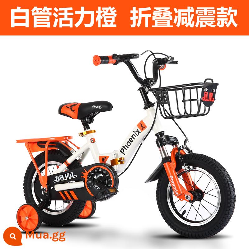 Phoenix Children Xe đạp BOYS 2-3-4-6-7-8-8 - White Tube Vitality Orange Folding Shock Absor