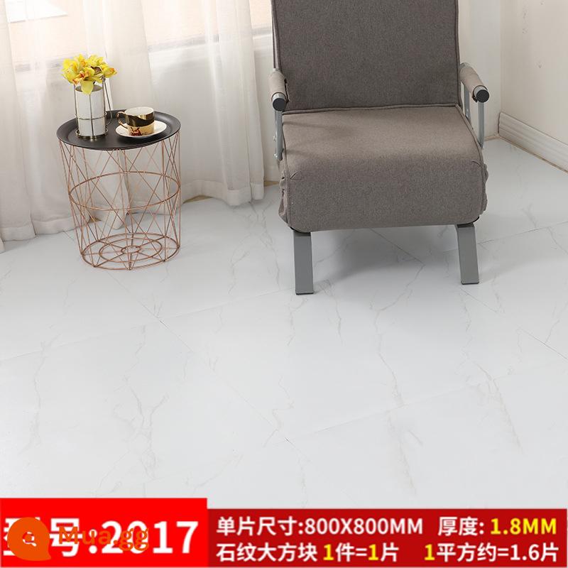 miếng dán sàn PVC ins lưới màu đỏ da tự dính nhựa dày chống mài mòn sàn xi măng lát trực tiếp cải tạo - Trắng 17 size lớn 80X80