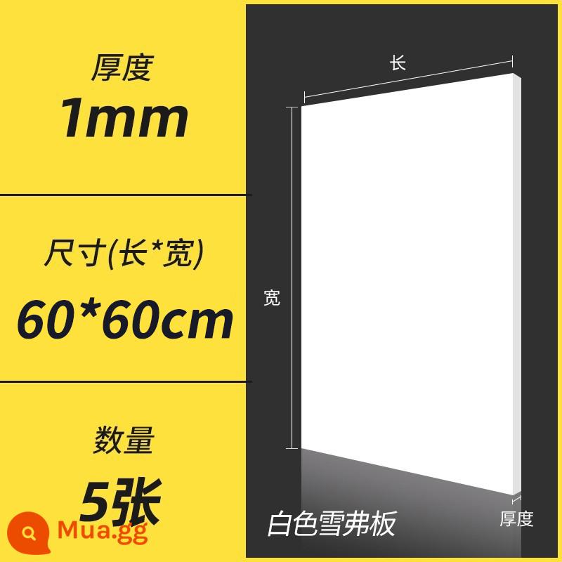 Hướng dẫn sử dụng bảng PVC vật liệu làm mô hình tự làm toàn bộ bảng xốp mật độ cao màu đen và trắng Chevron tùy chỉnh cắt bảng - Trắng 0,1 * 60 * 60CM (5 cái)