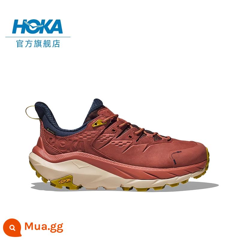 HOKA ONE ONE nam nữ thu đông KAHA 2 giày leo núi cổ thấp KAHA2 LOW GTX phiên bản chống nước ngoài trời - Nước sốt nóng đỏ/màu cát lún-nam