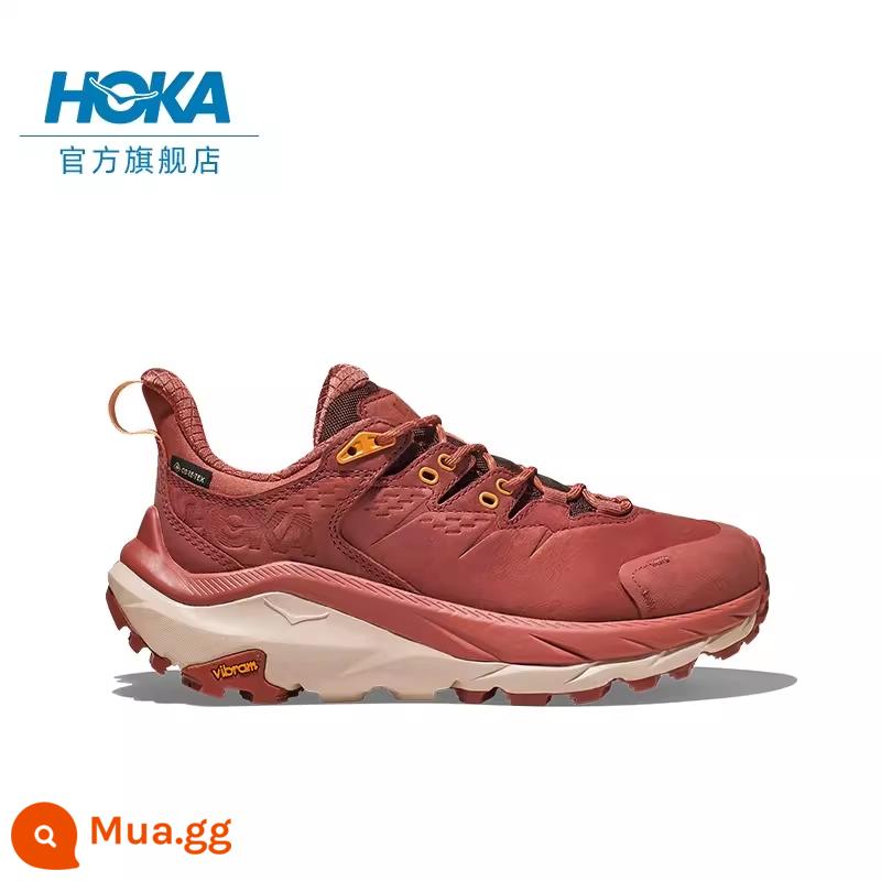 HOKA ONE ONE nam nữ thu đông KAHA 2 giày leo núi cổ thấp KAHA2 LOW GTX phiên bản chống nước ngoài trời - Sốt nóng đỏ/màu cát lún-nữ