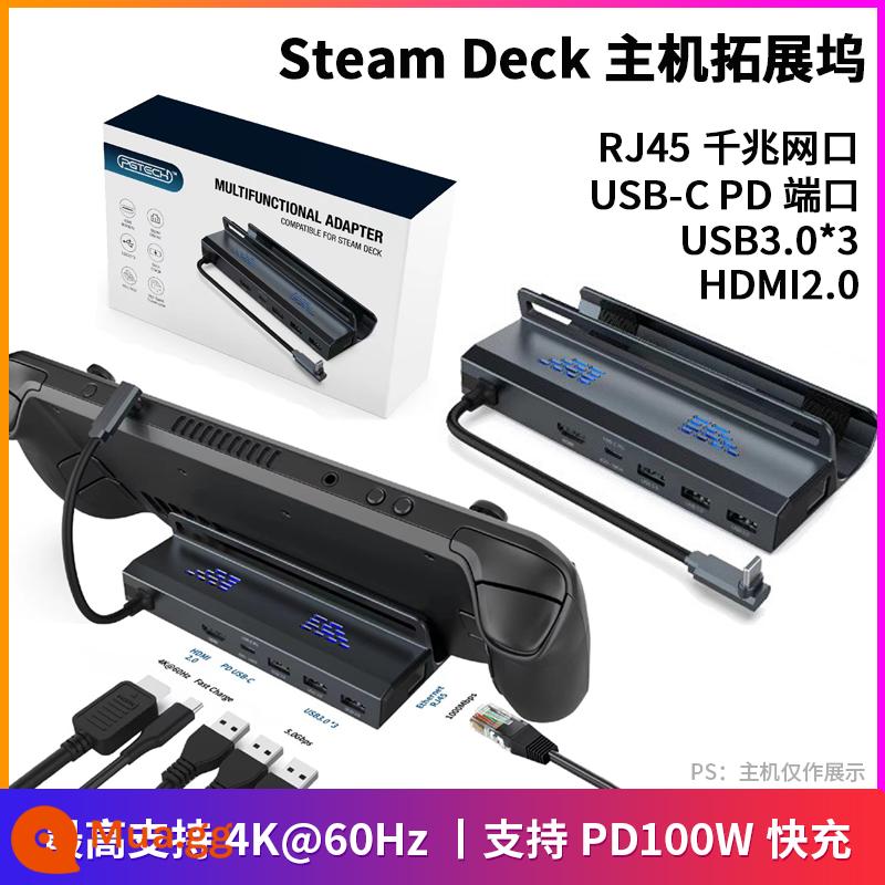 PGTECH Đế mở rộng Steamdeck chính hãng Đế sạc Máy chủ được kết nối với TV Bộ chuyển đổi tuyến đường mạng chiếu HD - Docking station đa chức năng Steam Deck GP820 PGTECH mẫu nâng cấp