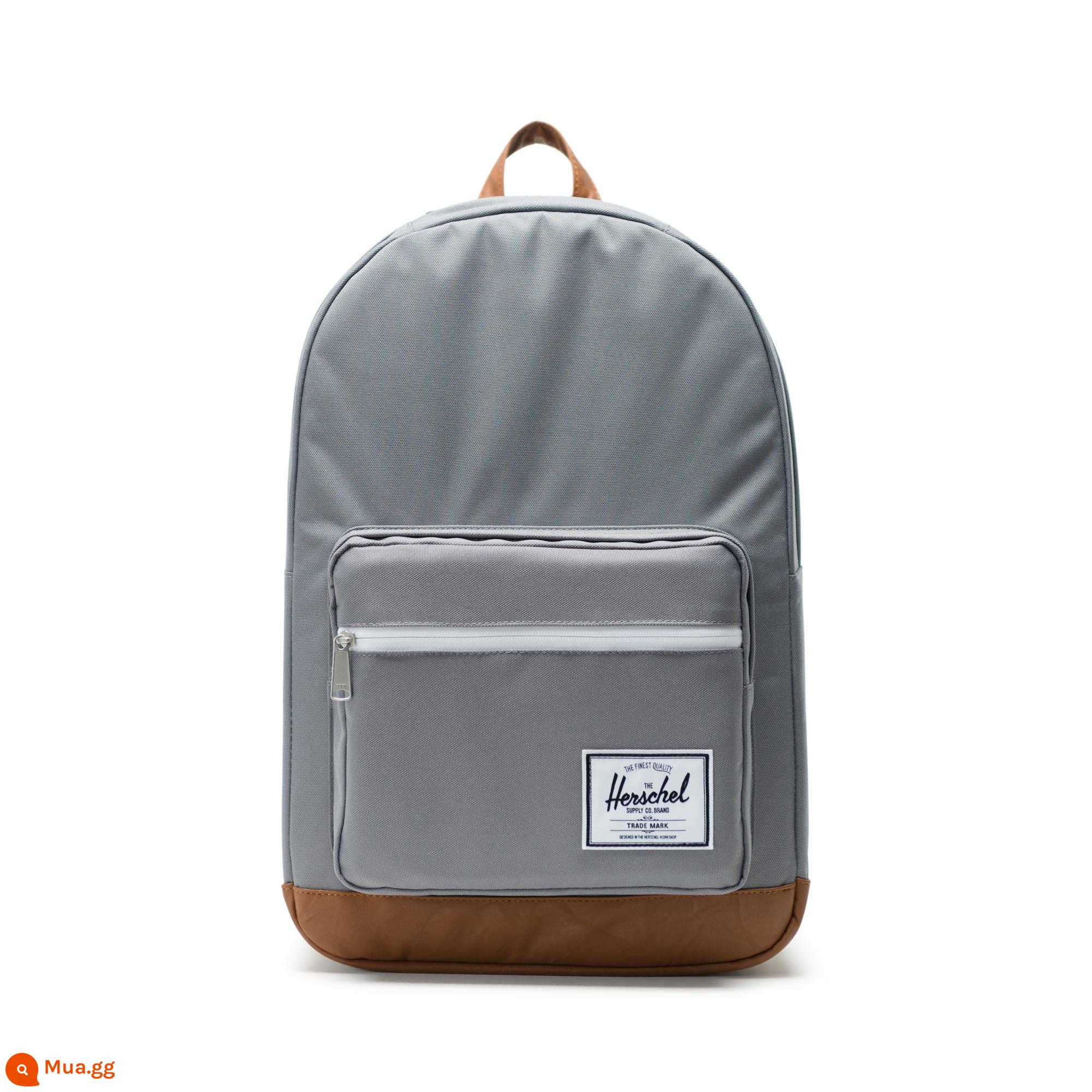 Herschel Hexing Pop Quiz Campus Ba lô cặp đôi Ba lô công sở Túi sinh viên Ba lô đại học - màu xám cổ điển