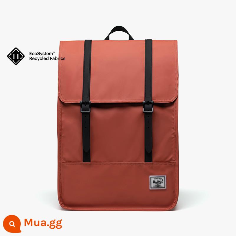 [38 Huanxin] Túi đựng máy tính ba lô nam nữ Herschel Hexing SURVEY II chống thấm nước và chống mưa - Laptop 15 inch màu cam mát (màu mới năm 2023, cỡ lớn 17,5L)