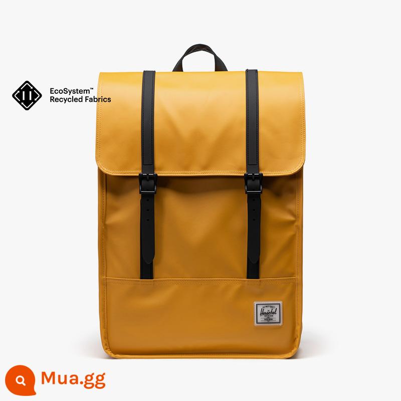 [38 Huanxin] Túi đựng máy tính ba lô nam nữ Herschel Hexing SURVEY II chống thấm nước và chống mưa - Laptop 15 inch màu vàng đồng (màu mới 2023, size lớn 17,5L)