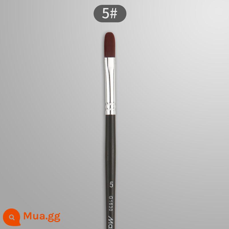 Marley nylon gouache brush wine red vịt lưỡi bàn chải sơn dầu acrylic bột màu màu nước bút màu sinh viên nghệ thuật đặc biệt que dài nylon hàng bút G1630 vật liệu vẽ cọ - Bàn chải nylon lưỡi vịt 5#