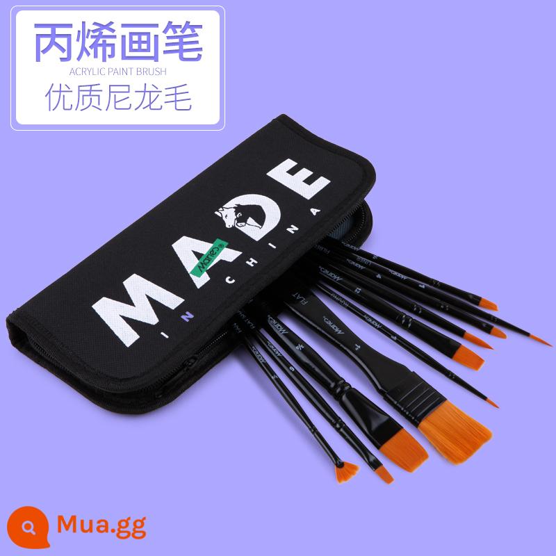 Marley nylon gouache brush wine red vịt lưỡi bàn chải sơn dầu acrylic bột màu màu nước bút màu sinh viên nghệ thuật đặc biệt que dài nylon hàng bút G1630 vật liệu vẽ cọ - 1