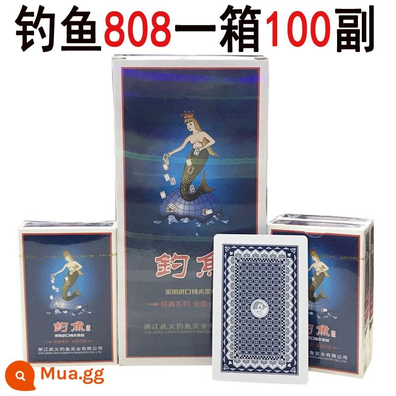 Full box 100 cặp bài chính hãng fishing queen 8068 thế hệ thứ 2 mới dành cho người lớn địa chủ dày bộ bài sáng tạo - Câu cá 808 100 đôi/hộp