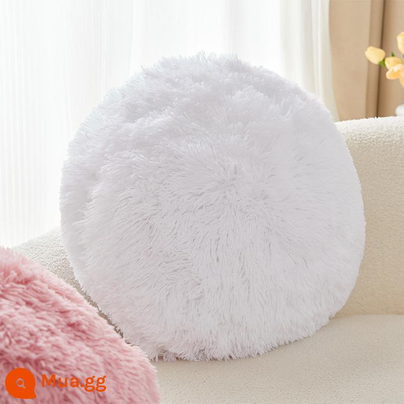 Mèo cảm giác gối mùa thu đông sang trọng kem ins sofa phòng khách eo gối đầu giường cotton áo gối đầu giường gối đệm - Gối trắng Burano