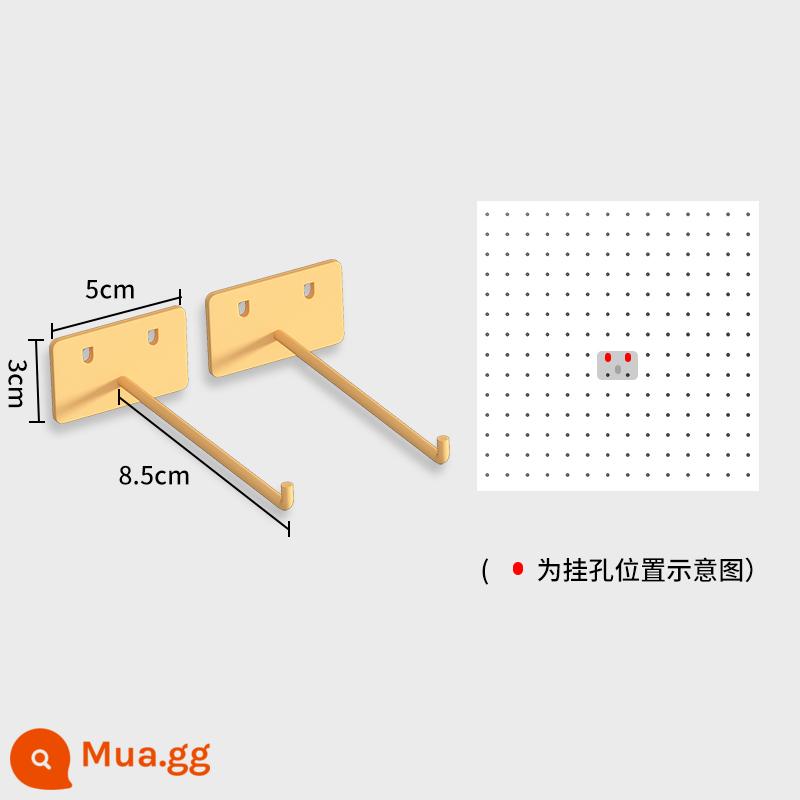 Bảng đục lỗ để bàn nhà bàn học để bàn ký túc xá dọc lưu trữ phân vùng kệ bàn phụ kiện không đục lỗ - Gardenia Yellow [Móc lưu trữ mũi dài 2 gói]