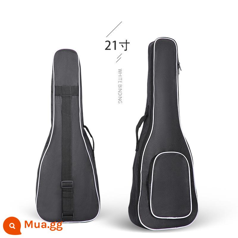 Đàn Guitar Túi 36 38 39 41 40 Inch Đa Năng Đàn Guitar Túi Dày Đàn Guitar Gỗ Túi Cao Cấp Chống Nước Dân Gian Ba ​​Lô - Đàn Ukulele 21 inch viền bông trắng [một vai] + 3 miếng gắp