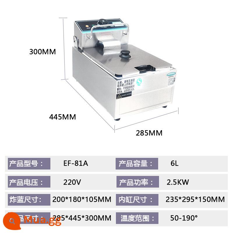 Nồi chiên điện một xi-lanh FRYKING Caizhi, nồi chiên / hamburger điện đặc biệt - EF-81A