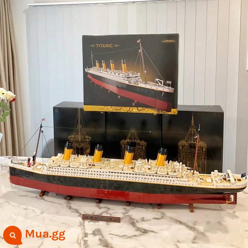 1.35M Titanic Khối Xây Tàu Lớn Tàu Du Lịch 9090 Hạt Khó Lắp Ráp Mô Hình Đồ Chơi Cậu Bé - Chất lượng cao [Titanic 9090 hạt]