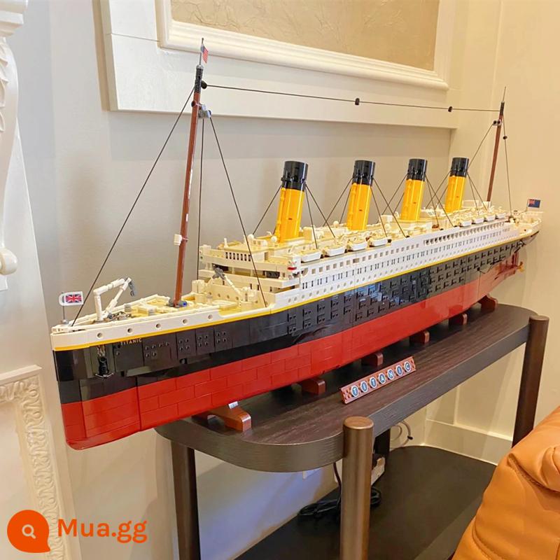 1.35M Titanic Khối Xây Tàu Lớn Tàu Du Lịch 9090 Hạt Khó Lắp Ráp Mô Hình Đồ Chơi Cậu Bé - [Có sẵn] 9090 Grain Titanic [Phiên bản thường]