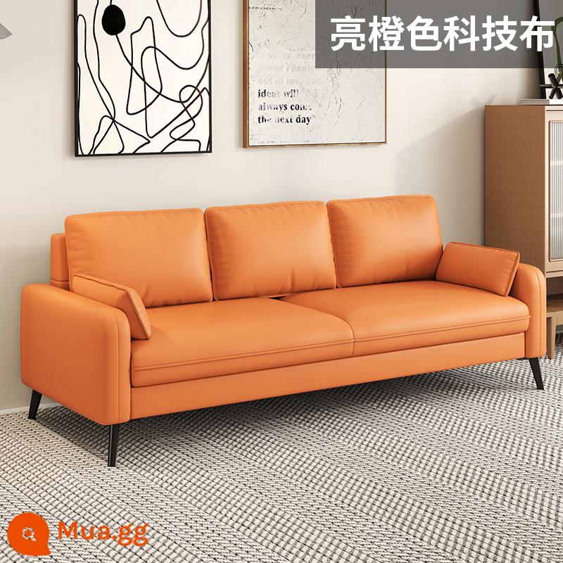 Sofa Bắc Âu phòng khách căn hộ nhỏ phòng ngủ phòng khách internet người nổi tiếng đôi căn hộ nhỏ cho thuê ghế sofa - Vải kỹ thuật màu cam sáng [không thấm nước, chống bám bẩn và chống bụi bẩn]