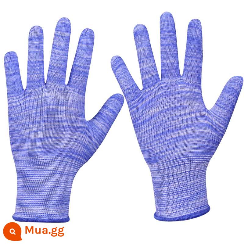 36 đôi mùa hè sợi nylon siêu mỏng thoáng khí găng tay lao động bảo hiểm lao động đàn hồi lái xe chống nắng cho nam và nữ quà tặng - 36 đôi găng tay nylon màu xanh