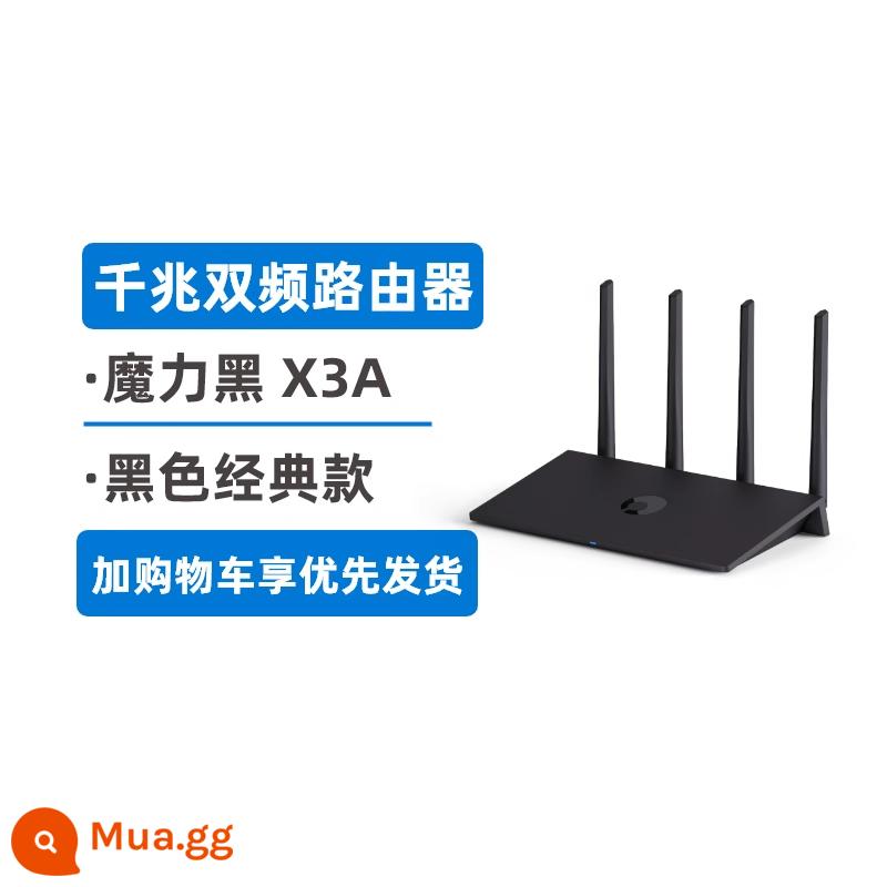 Dandelion X3A Gigabit 5G Tần số kép Lõi kép 1200AC Cổng Gigabit đầy đủ Ký túc xá Trường học tại nhà Mạng khuôn viên Bộ định tuyến 100M Kết nối mạng từ xa WiFi không dây tốc độ cao Quản lý từ xa thông minh - [Đen ma thuật] Bộ định tuyến Gigabit X3A