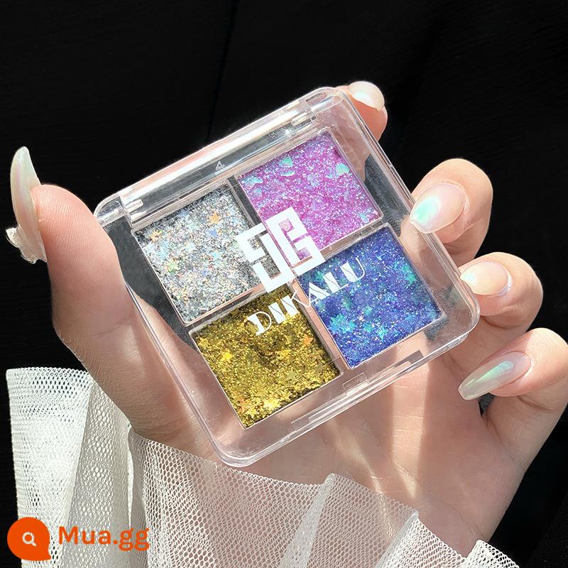 Sân khấu trẻ em trang điểm sequins phấn mắt gel lấp lánh bột pha lê siêu sáng bóng trang điểm mắt thể hiện mỹ phẩm không độc hại - 04# Xinghe Ji Chu (tặng 1 hộp) Không quà