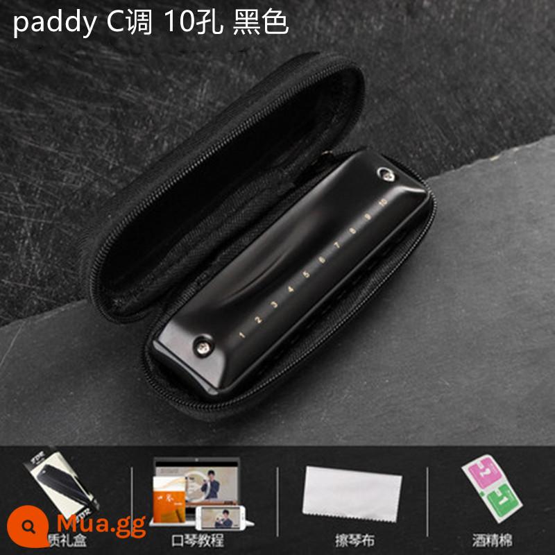 Gadri Ten -hole Blue Tuning Harmonica Junior Scholar Blue Performents Hiệu suất lớp C Tone 10 -hole Paddy Piano Ninja - Giai điệu Ninja Paddy C dành cho người mới bắt đầu + bộ quà tặng đầy đủ