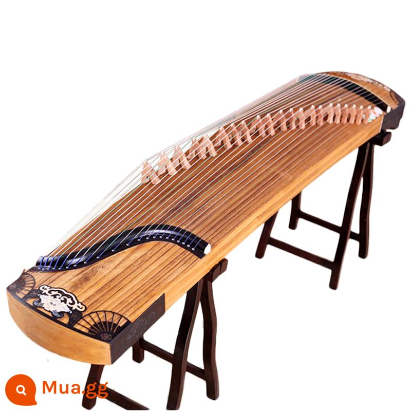 Gỗ nguyên khối 163 guzheng cửa hàng đàn piano khuyến nghị người mới bắt đầu kiểm tra đầu vào giảng dạy cấp độ mười chuyên nghiệp chơi đàn tam thập lục cho trẻ em người lớn - Rèm hạt lăn (trọn bộ + ghế đẩu)