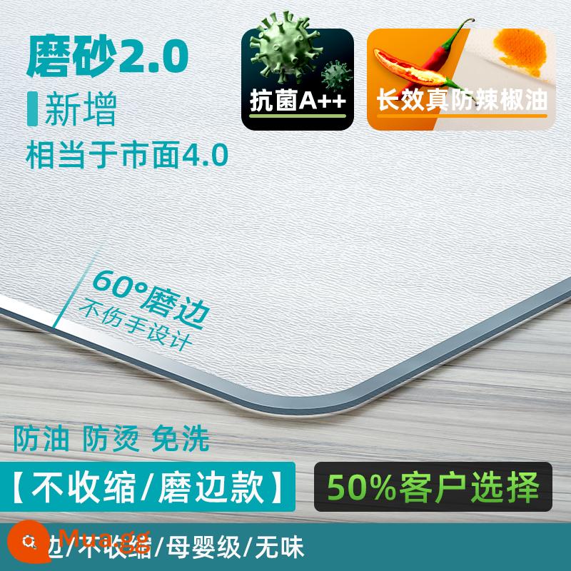 Thủy Tinh Mềm Trong Suốt Bàn Thảm PVC Khăn Trải Bàn Chống Thấm Nước Và Chống Dầu Dùng Một Lần Máy Tính Để Bàn Sinh Viên Màng Bảo Vệ Bàn Cà Phê Tấm Pha Lê - Dầu tẩy tế bào chết kháng khuẩn và kháng ớt mới 2.0
