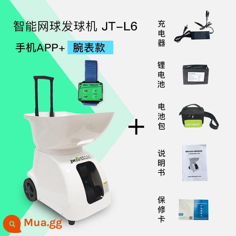 Mới Jinwang Lính ngự lâm JTL6 hàng đầu máy bóng tennis đơn và nhiều người tập luyện thực hành tự tập luyện hiện vật đích thực - Mẫu điều khiển đồng hồ đi kèm bộ pin + mẫu điều khiển từ xa hàng đầu