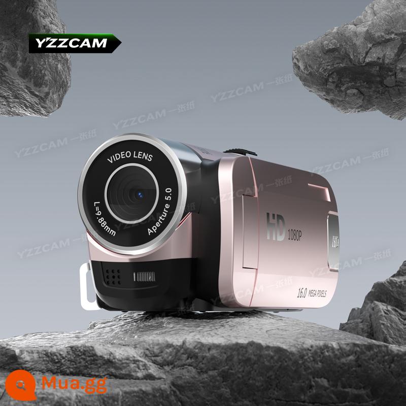 Camera độ phân giải cao điểm ảnh cao cầm tay dv lật lên màn hình xoay selfie khuôn viên trường sinh viên máy ảnh kỹ thuật số ccd - [Màn hình lật ống kính HD] Màu hồng