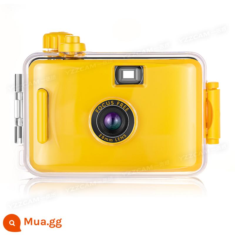 Máy ảnh phim crazy mini máy ảnh phim cổ điển không thấm nước không Polaroid ngày sinh viên quà tặng ins sáng tạo - vỏ màu vàng vàng