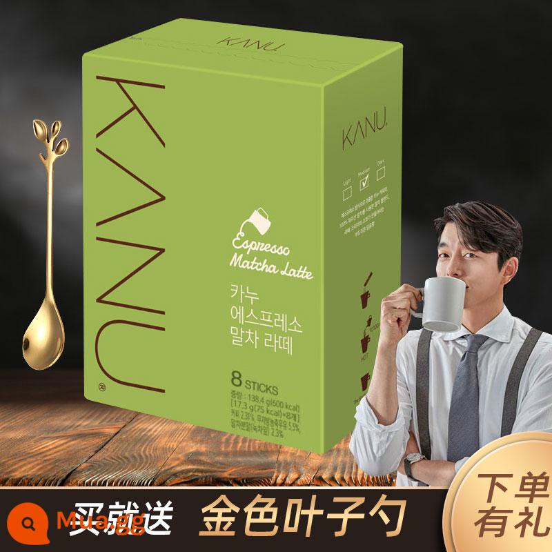 Maixin Carin Double Latte Coffee Powder Hàn Quốc nhập Kanu Speed-ấu trùng có hương vị nguyên bản của Kanu - Kanu Matcha Latte 8 thanh 1 hộp