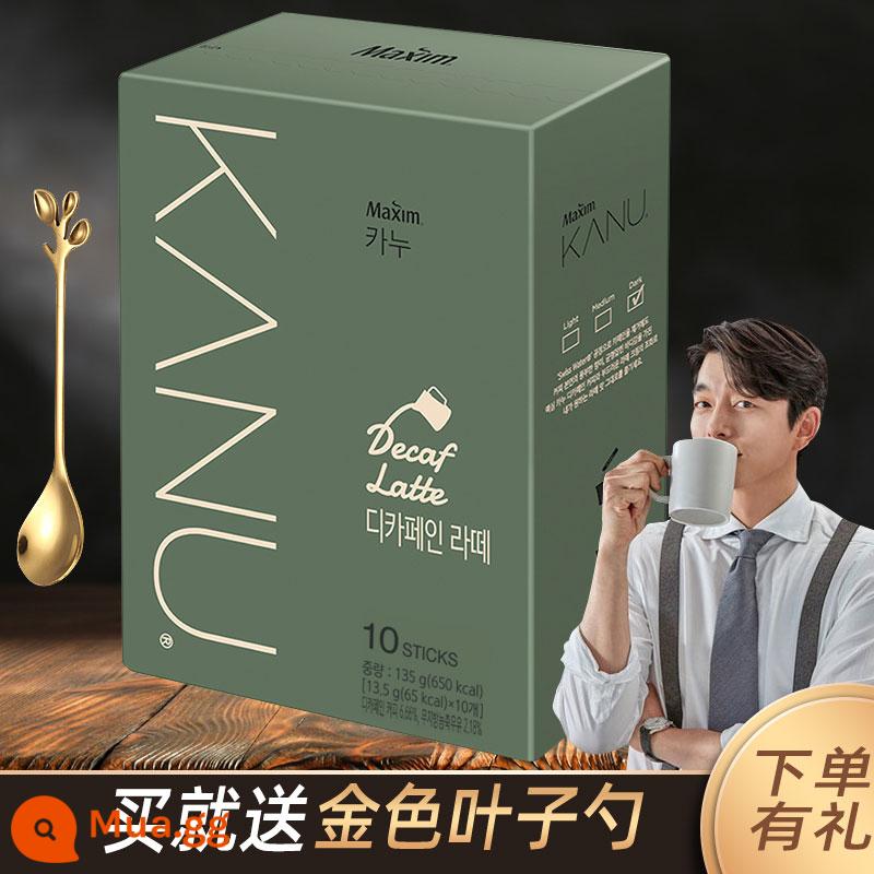 Maixin Carin Double Latte Coffee Powder Hàn Quốc nhập Kanu Speed-ấu trùng có hương vị nguyên bản của Kanu - Kanu Latte không chứa caffein 10 thanh 1 hộp