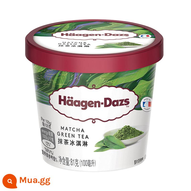 [24 Ly] Kem Haagen-Dazs Ly nhỏ 81g Kem hương sô cô la Ly nhỏ Kem vani/dâu - Vị Matcha 24 cốc (1944g)