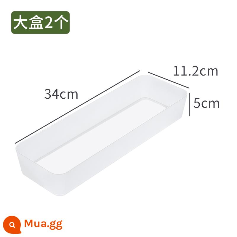 Tủ bếp kiểu ngăn kéo hộp đựng đồ tích hợp lưới hoàn thiện tạo tác tổng thể tủ dưới bàn trang điểm bộ đồ ăn trang sức văn phòng - Hộp lớn (gói 2 chiếc)