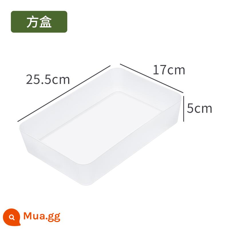 Tủ bếp kiểu ngăn kéo hộp đựng đồ tích hợp lưới hoàn thiện tạo tác tổng thể tủ dưới bàn trang điểm bộ đồ ăn trang sức văn phòng - Hộp vuông (1 cái)