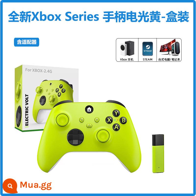 Thích hợp cho bộ điều khiển Microsoft Xbox PC máy tính Steam bộ điều khiển không dây dòng trò chơi USB một bộ điều khiển PC - Tay cầm không dây + đầu thu 2.4g (màu vàng điện)