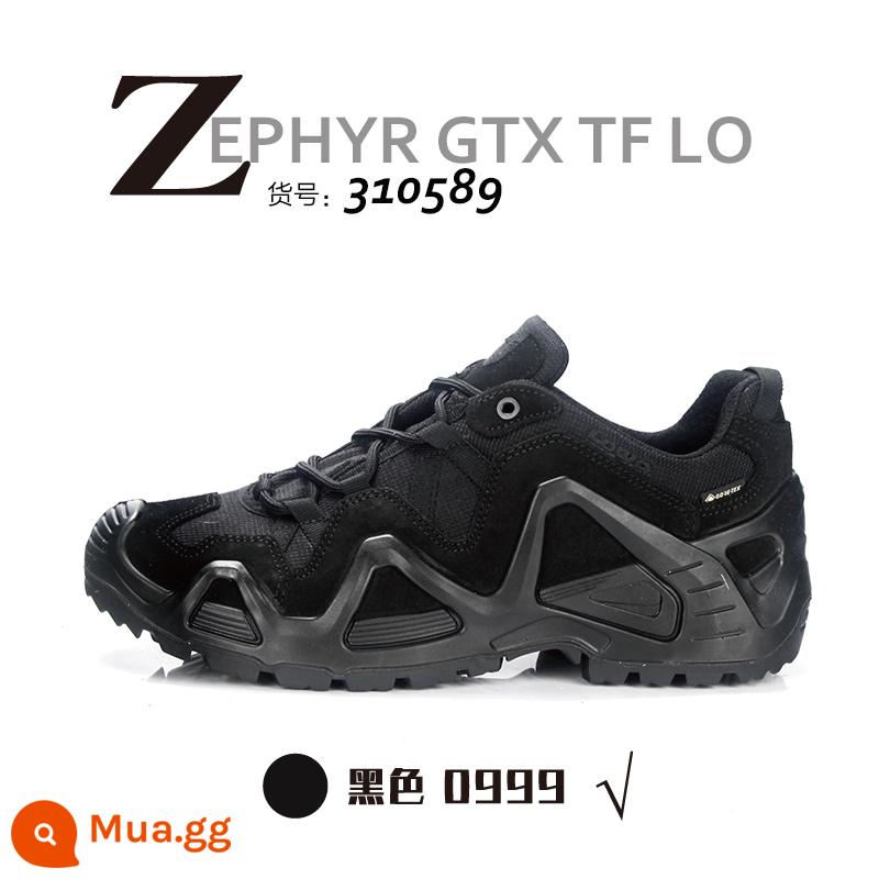 Đức LOWA ZEPHYR GTX TF ngoài trời dành cho nam và nữ giày đi bộ đường dài chống nước giữa ống giày sa mạc - Mẫu chống nước GTX mui thấp màu đen (0999)